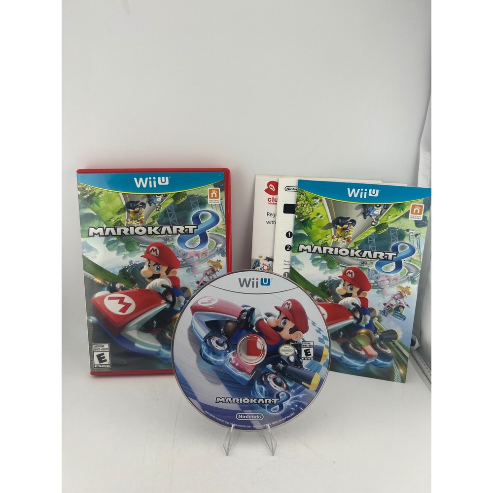 Mario Kart 8 Nintendo Wii U 2014 CIB Red Case Complete WUP P AMKE USZ